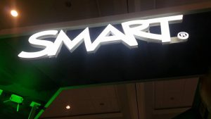 LED illuminated SMART logo sign