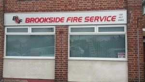 Brookside fire service sign