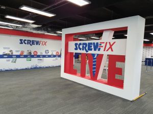 Screwfix live exhibition stands graphics
